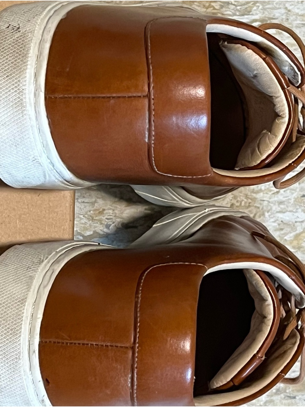 Granstone saddle Tan Minerva Leather Low-Top Sneakers - Picture 9 of 12